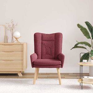 Fauteuil relaxant Rouge bordeaux 63 x 67 x 94 cm tissu