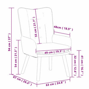 Fauteuil relaxant Vert foncé 63 x 67 x 94 cm tissu
