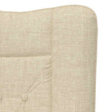 Fauteuil relaxant Crème 63 x 67 x 94 cm tissu