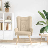 Fauteuil relaxant Crème 63 x 67 x 94 cm tissu