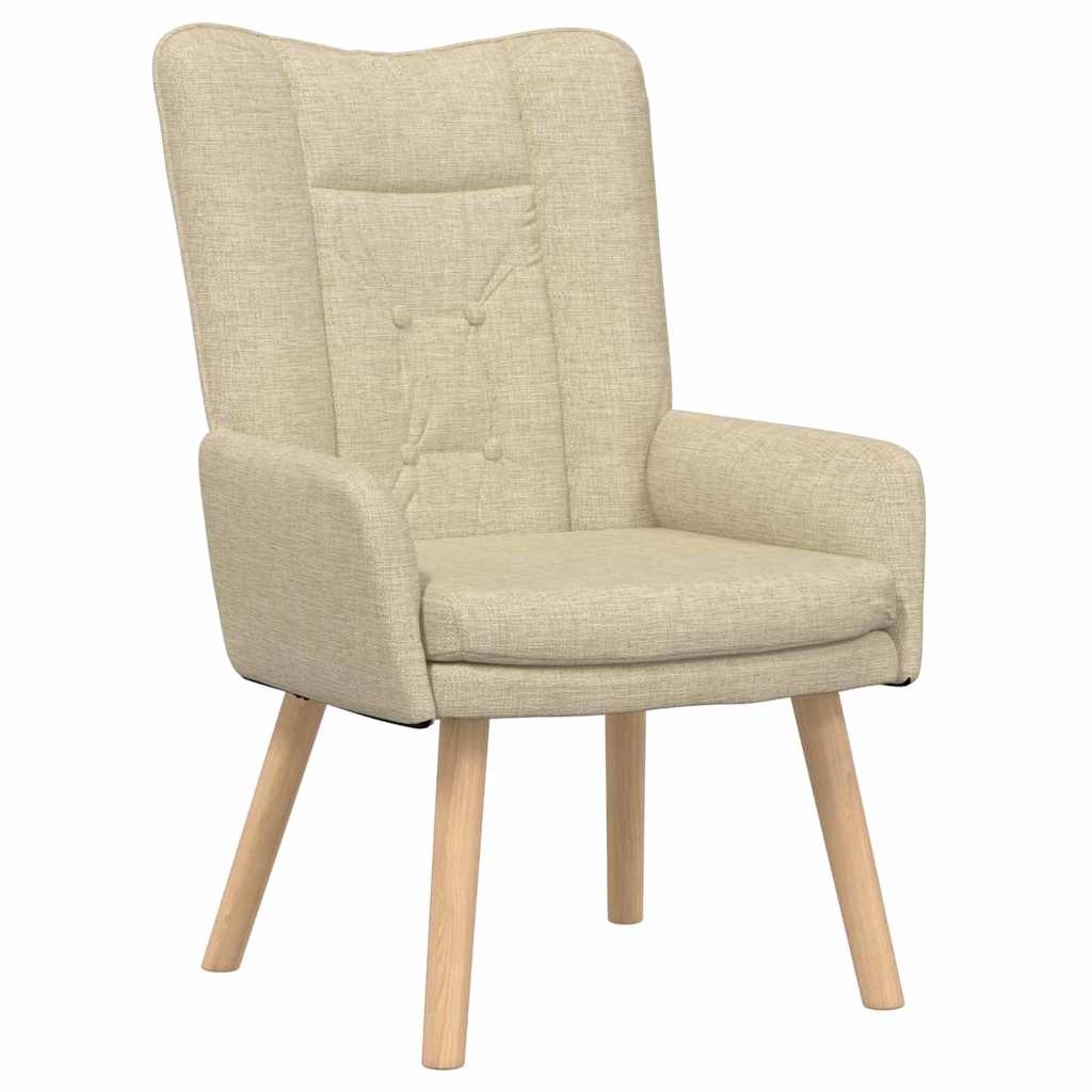 Fauteuil relaxant Crème 63 x 67 x 94 cm tissu