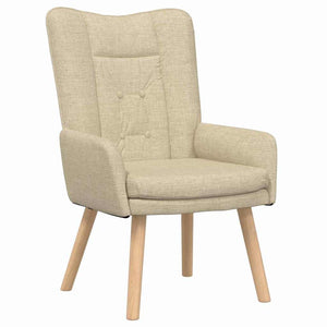 Fauteuil relaxant Crème 63 x 67 x 94 cm tissu