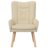 Fauteuil relaxant Crème 63 x 67 x 94 cm tissu