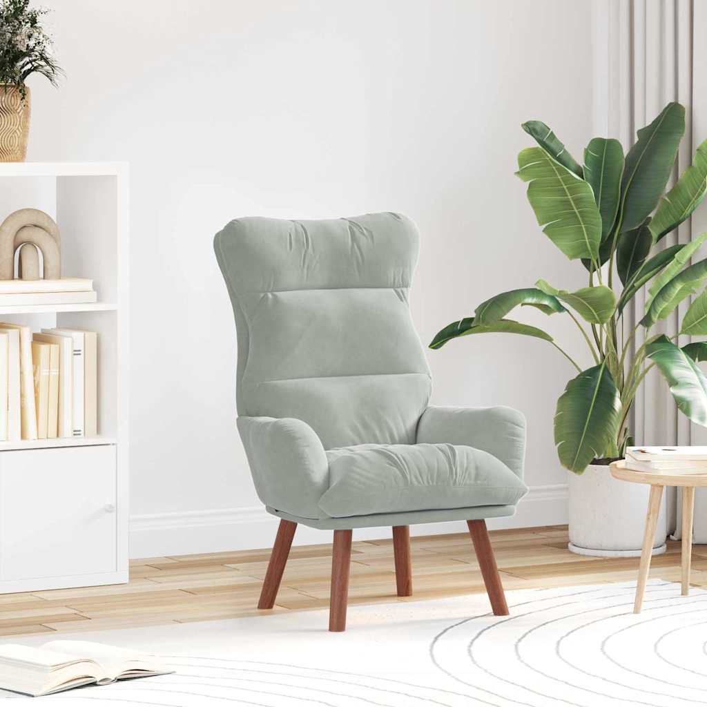 Fauteuil relaxant Gris clair 69 x 74 x 93 cm Velours