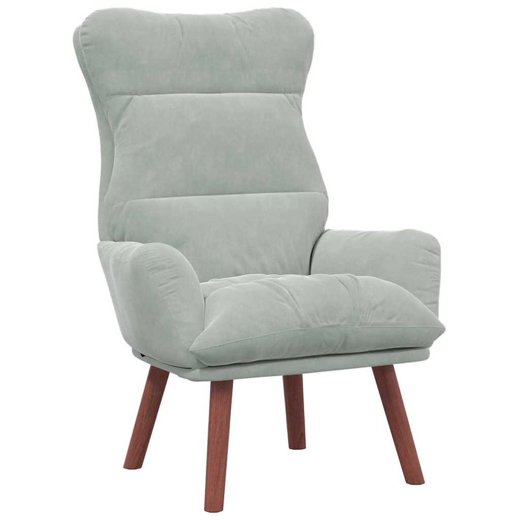 Fauteuil relaxant Gris clair 69 x 74 x 93 cm Velours