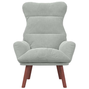 Fauteuil relaxant Gris clair 69 x 74 x 93 cm Velours