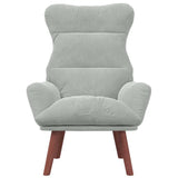 Fauteuil relaxant Gris clair 69 x 74 x 93 cm Velours