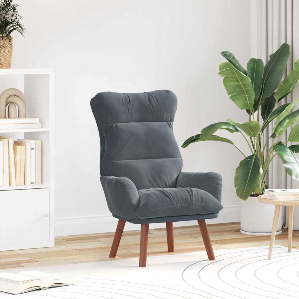 Fauteuil relaxant Gris foncé 69 x 74 x 93 cm Velours