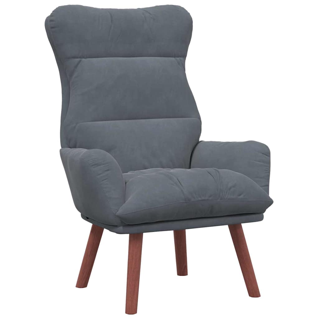 Fauteuil relaxant Gris foncé 69 x 74 x 93 cm Velours