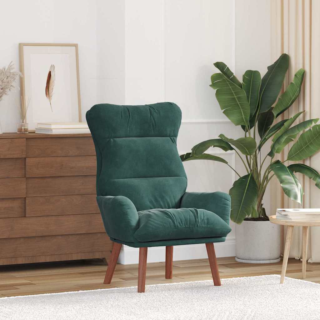 Fauteuil relaxant Vert foncé 69 x 74 x 93 cm Velours