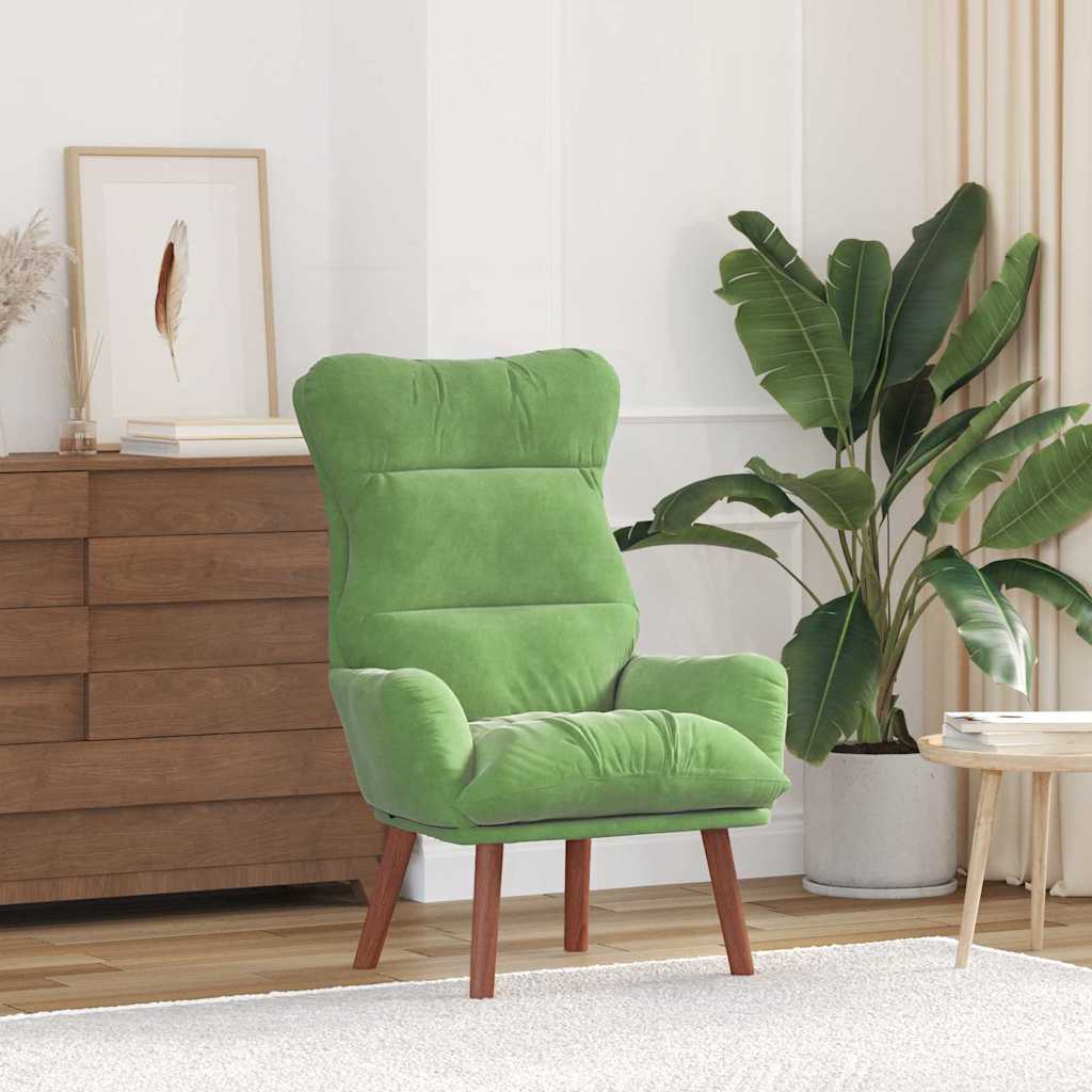 Fauteuil relaxant Vert clair 69 x 74 x 93 cm Velours