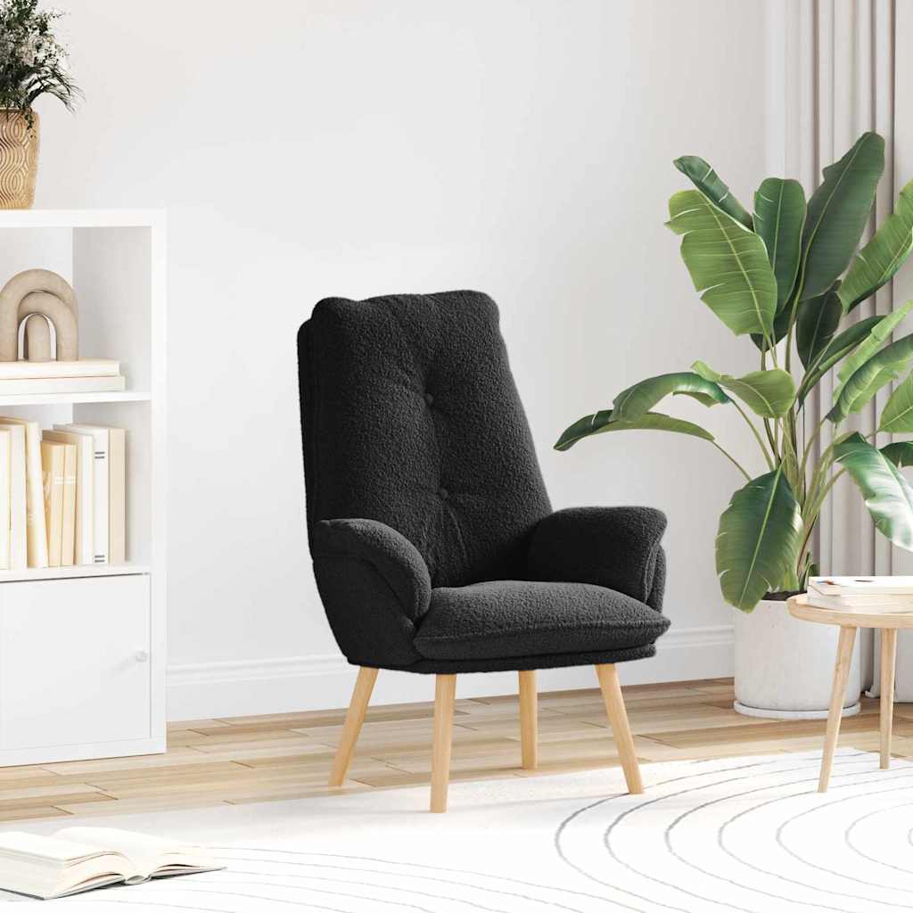 Fauteuil relaxant Noir 69 x 74 x 93 cm tissu