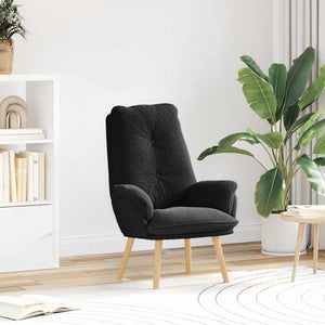 Fauteuil relaxant Noir 69 x 74 x 93 cm tissu