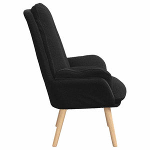 Fauteuil relaxant Noir 69 x 74 x 93 cm tissu