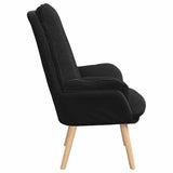 Fauteuil relaxant Noir 69 x 74 x 93 cm tissu