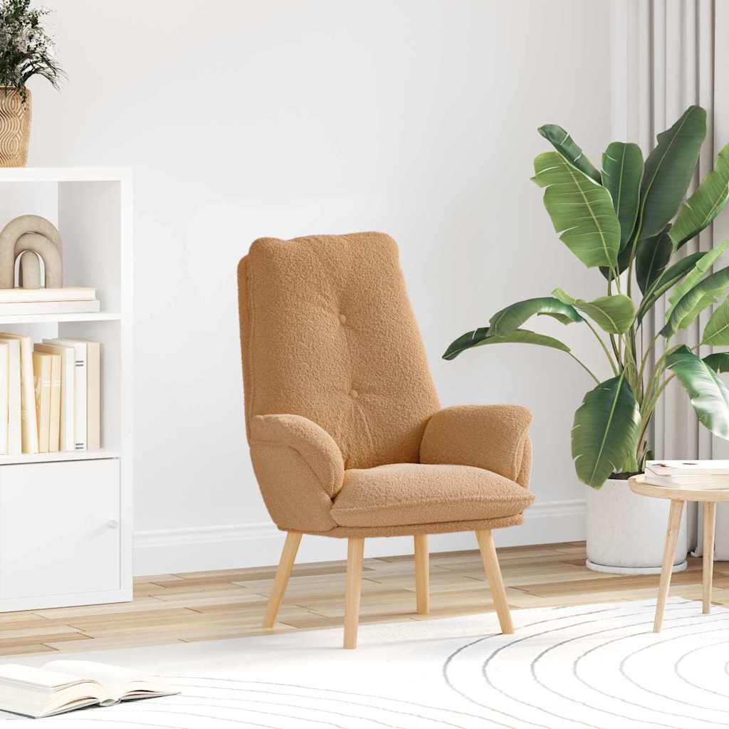 Fauteuil relaxant Beige 69 x 74 x 93 cm tissu