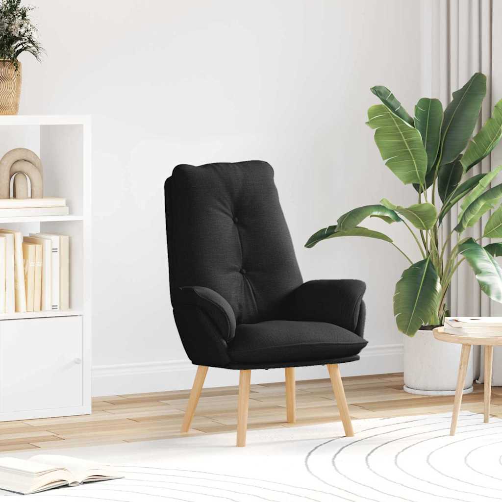 Fauteuil relaxant Noir 69 x 74 x 93 cm tissu
