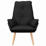 Fauteuil relaxant Noir 69 x 74 x 93 cm tissu