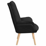 Fauteuil relaxant Noir 69 x 74 x 93 cm tissu