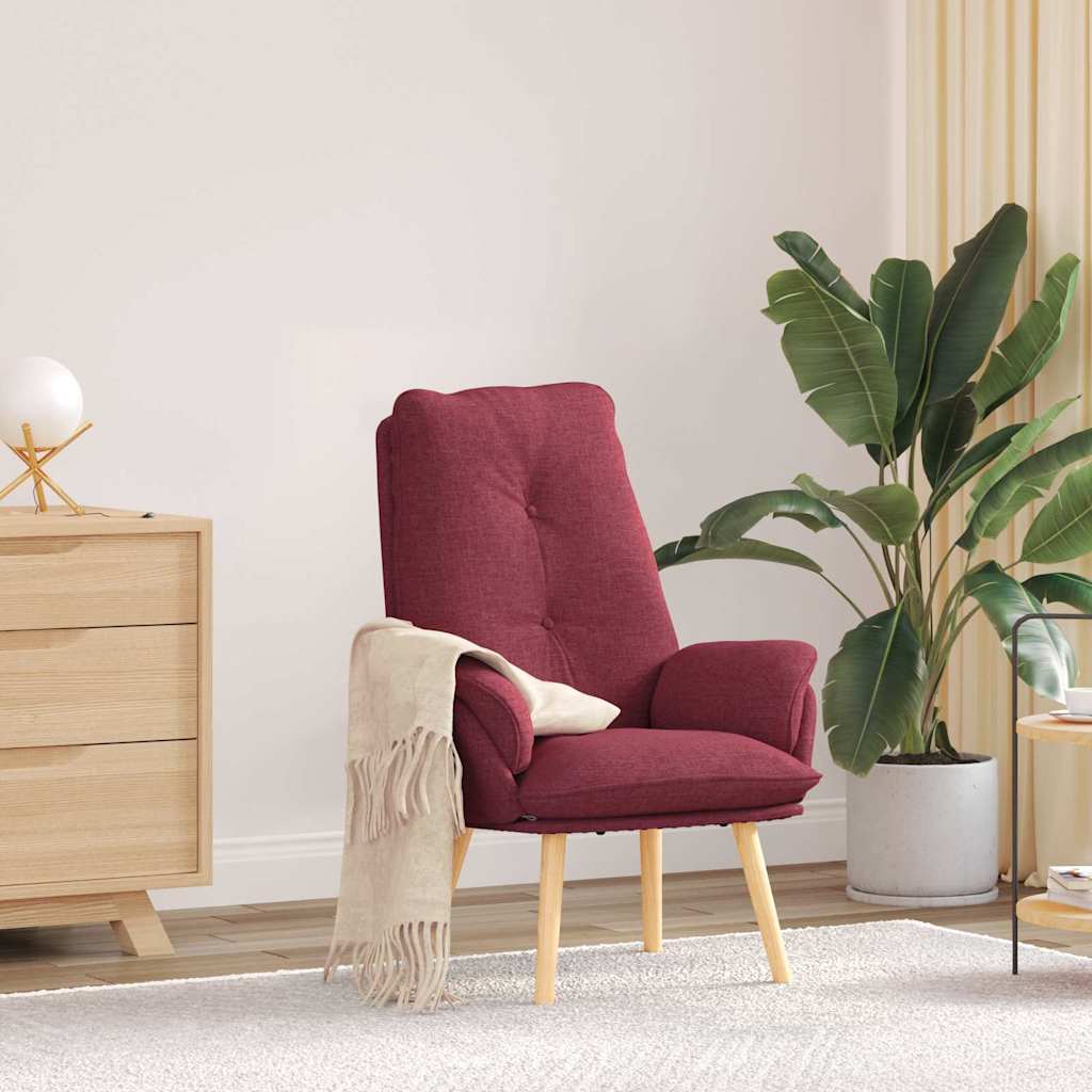 Fauteuil relaxant Rouge bordeaux 69 x 74 x 93 cm tissu