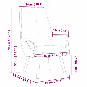 Fauteuil relaxant Taupe 69 x 74 x 93 cm tissu