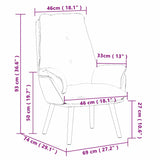 Fauteuil relaxant Taupe 69 x 74 x 93 cm tissu