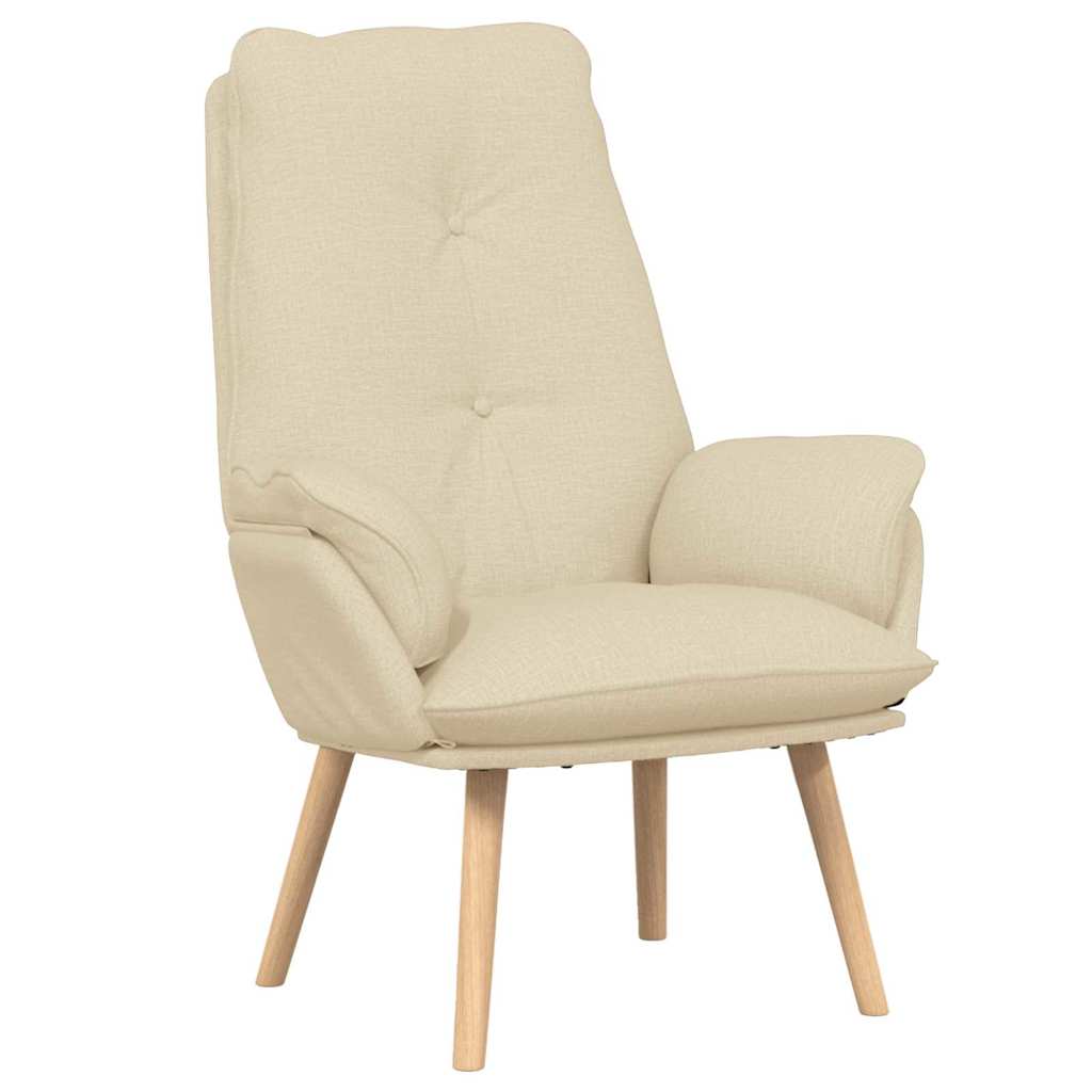 Fauteuil relaxant Crème 69 x 74 x 93 cm tissu