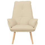 Fauteuil relaxant Crème 69 x 74 x 93 cm tissu
