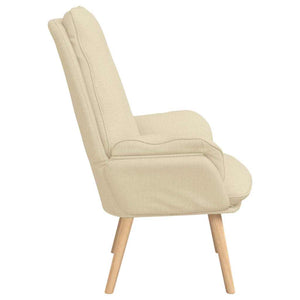 Fauteuil relaxant Crème 69 x 74 x 93 cm tissu