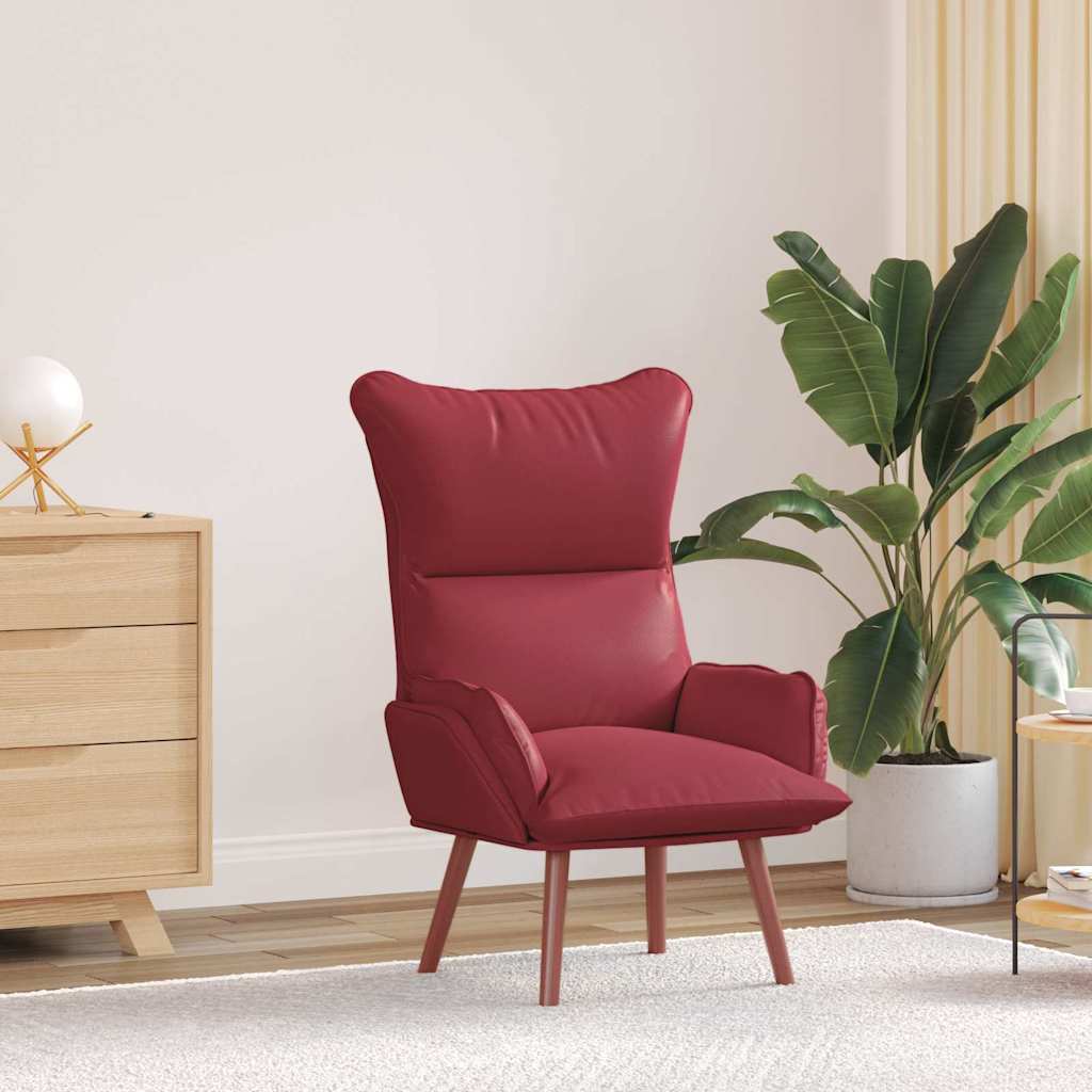 Fauteuil relaxant Rouge bordeaux 69 x 74 x 93 cm Faux cuir