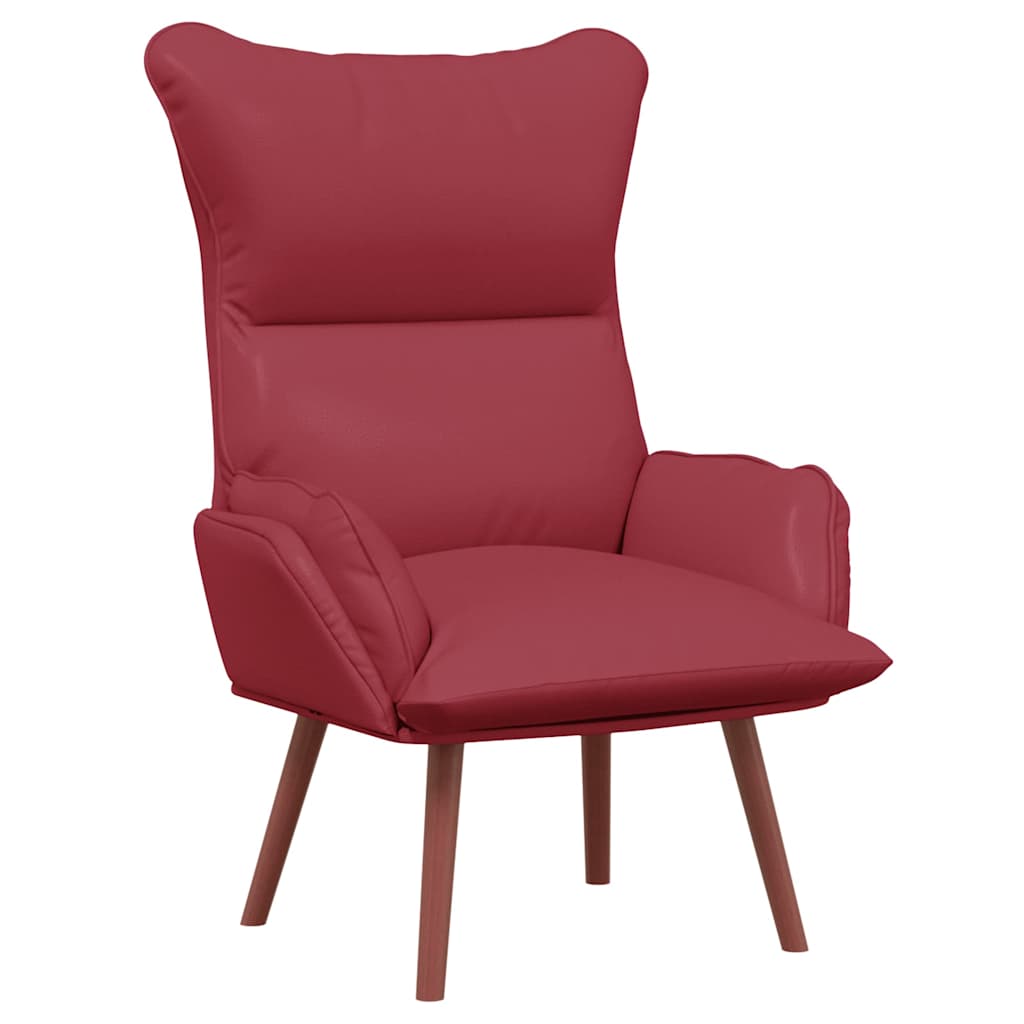 Fauteuil relaxant Rouge bordeaux 69 x 74 x 93 cm Faux cuir