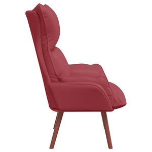 Fauteuil relaxant Rouge bordeaux 69 x 74 x 93 cm Faux cuir