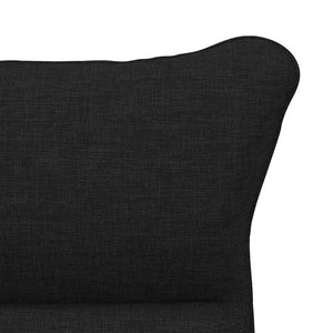 Fauteuil relaxant Noir 69 x 74 x 93 cm tissu
