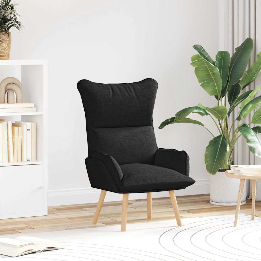 Fauteuil relaxant Noir 69 x 74 x 93 cm tissu