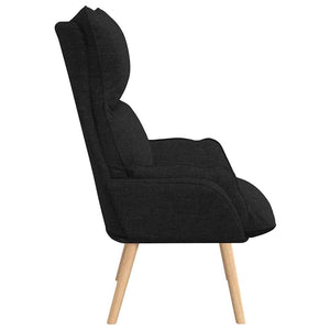 Fauteuil relaxant Noir 69 x 74 x 93 cm tissu