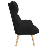Fauteuil relaxant Noir 69 x 74 x 93 cm tissu