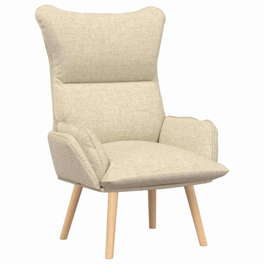 Fauteuil relaxant Crème 69 x 74 x 93 cm tissu