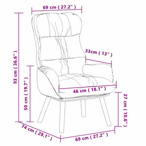 Fauteuil relaxant Noir 69 x 74 x 93 cm Faux cuir
