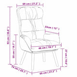 Fauteuil relaxant Noir 69 x 74 x 93 cm Faux cuir