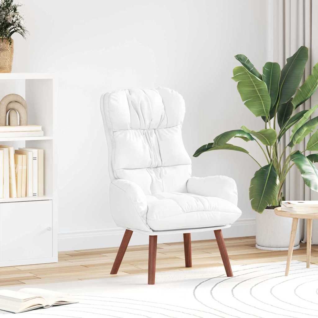 Fauteuil relaxant Blanc 69 x 74 x 93 cm Faux cuir