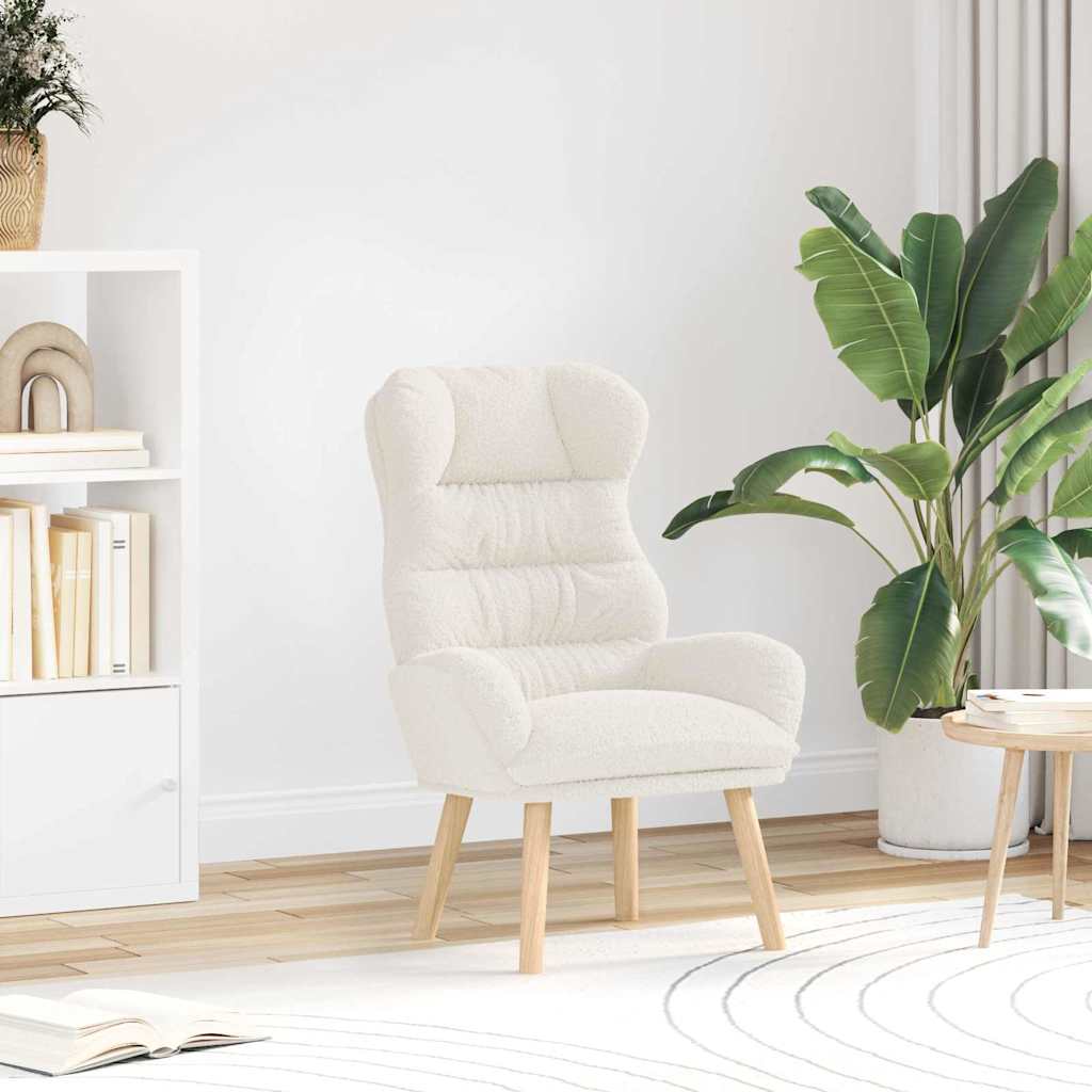 Fauteuil relaxant Crème 69 x 74 x 93 cm tissu