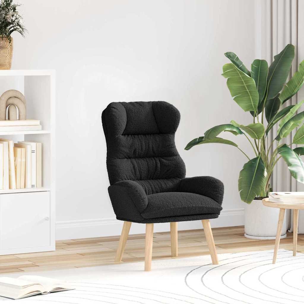 Fauteuil relaxant Noir 69 x 74 x 93 cm tissu