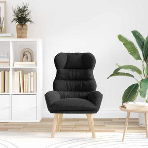 Fauteuil relaxant Noir 69 x 74 x 93 cm tissu