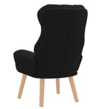 Fauteuil relaxant Noir 69 x 74 x 93 cm tissu