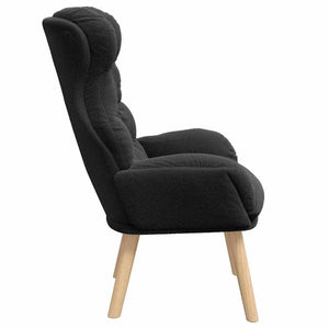 Fauteuil relaxant Noir 69 x 74 x 93 cm tissu