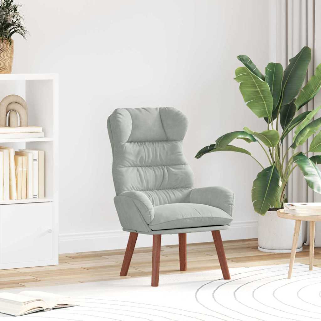 Fauteuil relaxant Gris clair 69 x 74 x 93 cm Velours