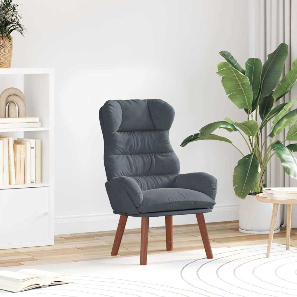 Fauteuil relaxant Gris foncé 69 x 74 x 93 cm Velours