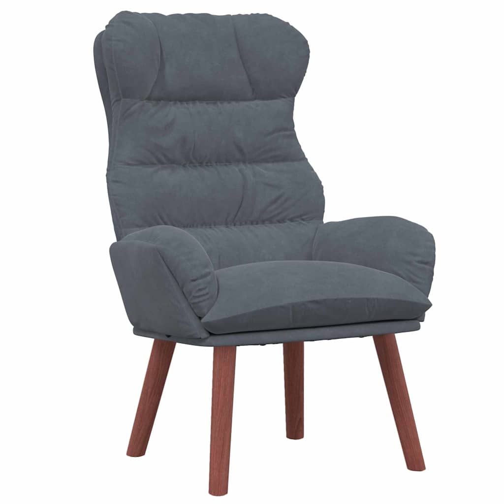 Fauteuil relaxant Gris foncé 69 x 74 x 93 cm Velours