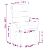 Fauteuil relaxant Vert clair 69 x 74 x 93 cm Velours
