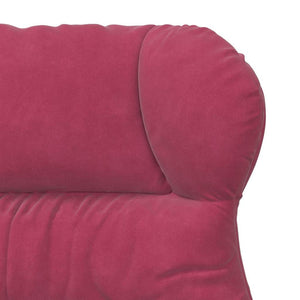 Fauteuil relaxant Rouge bordeaux 69 x 74 x 93 cm Velours